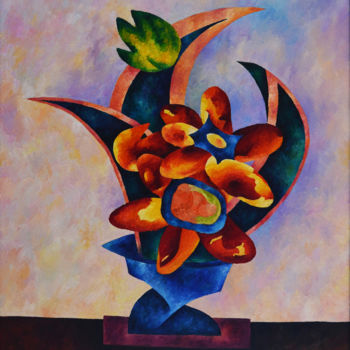 Painting titled "Still life" by Irina Laskin, Original Artwork, Oil