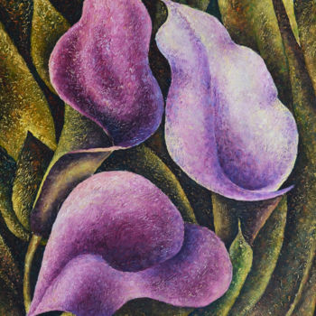 Peinture intitulée "Calla" par Irina Laskin, Œuvre d'art originale, Huile