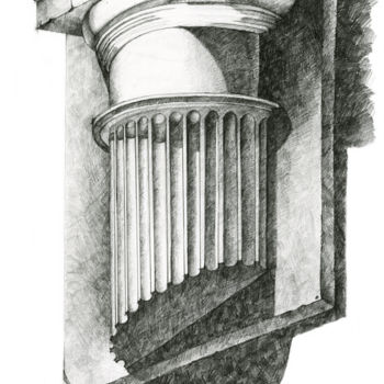 Drawing titled "Architectural detail" by Irina Laskin, Original Artwork, Graphite