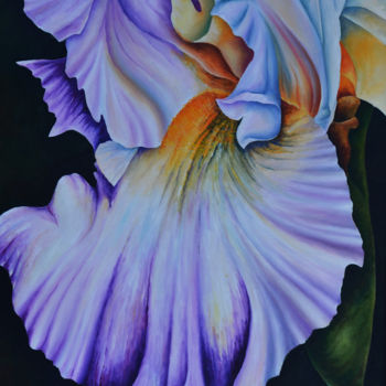 Картина под названием "Iris" - Irina Laskin, Подлинное произведение искусства, Масло