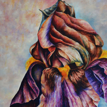 Painting titled "Iris" by Irina Laskin, Original Artwork, Oil