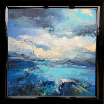 Pintura intitulada "Evening in blue" por Irina Laube, Obras de arte originais, Acrílico