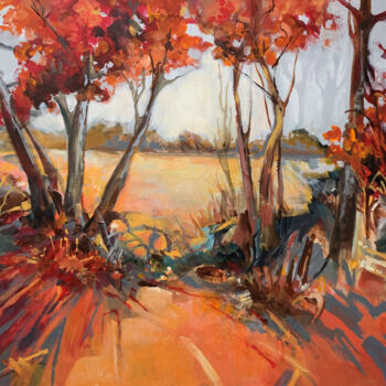 Malerei mit dem Titel "Autumn" von Irina Laube, Original-Kunstwerk, Acryl