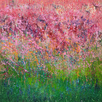 Pintura intitulada "Flower meadow" por Irina Laube, Obras de arte originais, Acrílico