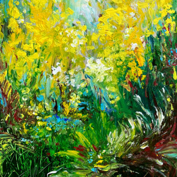 Peinture intitulée "Summer garden III" par Irina Laube, Œuvre d'art originale, Acrylique