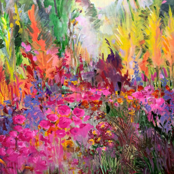 Malarstwo zatytułowany „Summer garden VIII” autorstwa Irina Laube, Oryginalna praca, Akryl
