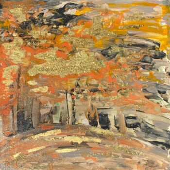 Картина под названием "Осень" - Ирина Матвеева, Подлинное произведение искусства, Акрил