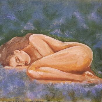 ""Silent sleep". Sle…" başlıklı Tablo Irina Oleynik tarafından, Orijinal sanat, Petrol Karton üzerine monte edilmiş