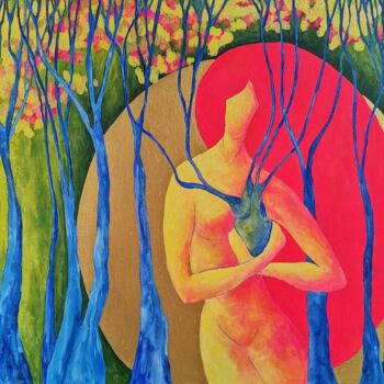Картина под названием "In search of Harmony" - Irina Petrova, Подлинное произведение искусства, Акрил Установлен на Деревянн…