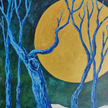 Painting titled "Forest of Dreams" by Irina Petrova, Original Artwork, Acrylic Mounted on Wood Stretcher frame