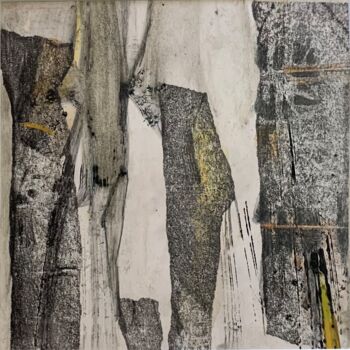 Картина под названием "The Gray Mountain" - Irina Preda, Подлинное произведение искусства, Акрил Установлен на Деревянная ра…