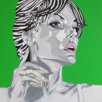 Painting titled "...Women's Day gree…" by Irina Reitz, Original Artwork, Acrylic Mounted on Wood Stretcher frame