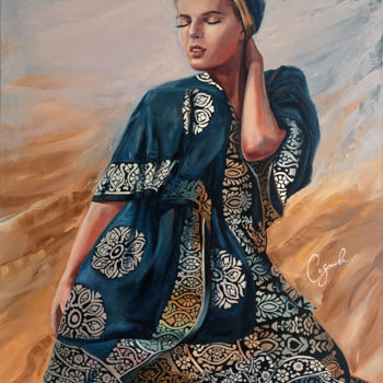 Pittura intitolato "Sands of time" da Irina Sazonova, Opera d'arte originale, Olio