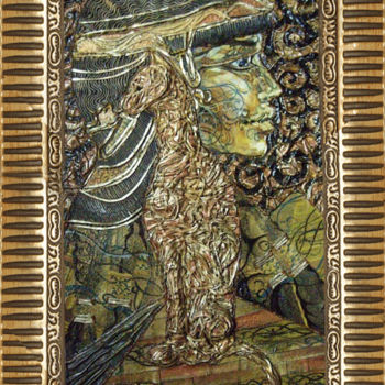 Malerei mit dem Titel "Египетская" von Irina Setyavina, Original-Kunstwerk, Öl