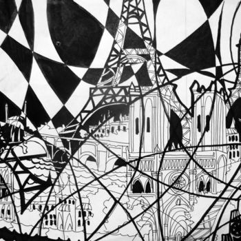 Peinture intitulée "Париж" par Irina Setyavina, Œuvre d'art originale