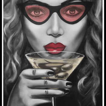 Картина под названием "PINK GLASSES" - Irina Shchukina, Подлинное произведение искусства, Масло