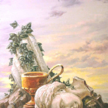 Painting titled "Contra spem spero!…" by Irina Sumanenkova, Original Artwork, Oil Mounted on Wood Stretcher frame