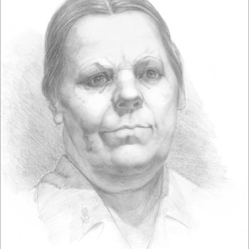 Dibujo titulada "Portrait of a neigh…" por Irina Sumanenkova, Obra de arte original, Lápiz