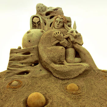 Sculptuur getiteld "Allegory from sand" door Irina Taflevskaya, Origineel Kunstwerk, Zand