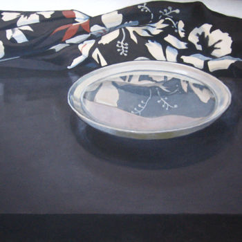 Painting titled "Натюрморт с тканью" by Irina Titovets, Original Artwork, Acrylic