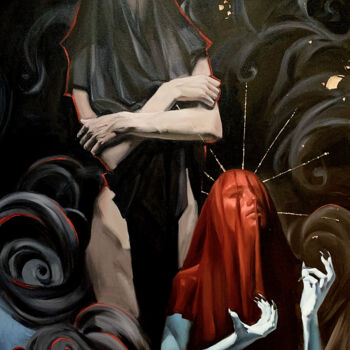 Pittura intitolato "Pride. Dark shadows" da Irina Tsvetkova, Opera d'arte originale, Olio Montato su Telaio per barella in l…