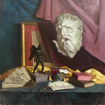 Pittura intitolato "Gold and purple. St…" da Irina Tsvetkova, Opera d'arte originale, Olio Montato su Telaio per barella in…