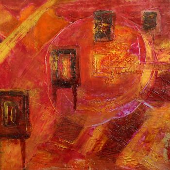 Pintura intitulada "Orange mood - 1" por Irina Tuzhilina, Obras de arte originais, Óleo