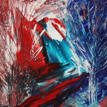 Peinture intitulée "Ice and Fire" par Irina Tuzhilina, Œuvre d'art originale, Huile