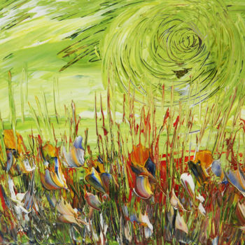 Картина под названием "Meadow" - Irina Tuzhilina, Подлинное произведение искусства