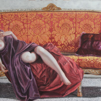 Картина под названием "EMPIRE OF THE SENSES" - Irina Vladi, Подлинное произведение искусства, Масло Установлен на Деревянная…