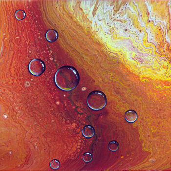 Картина под названием "Капли воды в пустыне" - Irina Vulpe, Подлинное произведение искусства, Акрил Установлен на Деревянная…