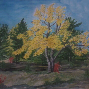 Painting titled "Autumn2.jpg" by Irina Zaitseva, Original Artwork, Gouache