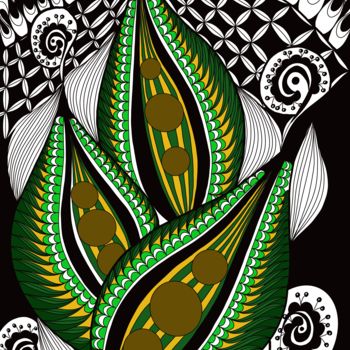 「Gold in the green l…」というタイトルのデジタルアーツ Irina Bbotaによって, オリジナルのアートワーク, 2Dデジタルワーク