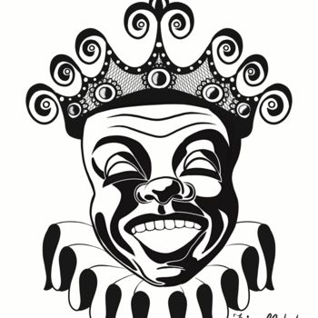 「King of the clowns」というタイトルのデジタルアーツ Irina Bbotaによって, オリジナルのアートワーク, 2Dデジタルワーク