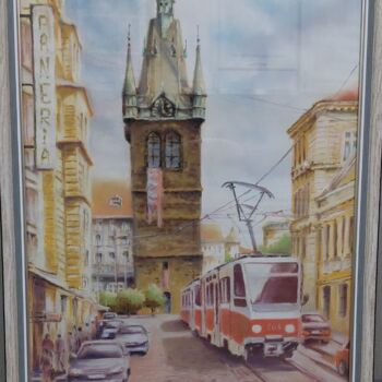Peinture intitulée "Prague" par Irina Beiu, Œuvre d'art originale, Pastel