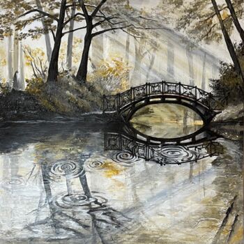 Painting titled "Bridge" by Irina Ges, Original Artwork, Acrylic