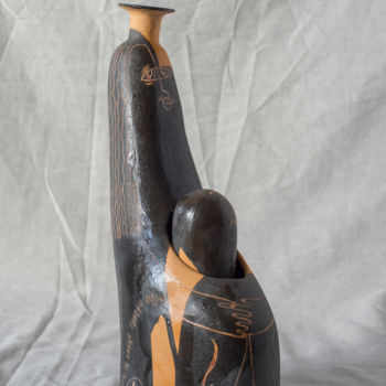 Скульптура под названием ""Держись, любимая,…" - Ирина Оркина, Подлинное произведение искусства, Керамика