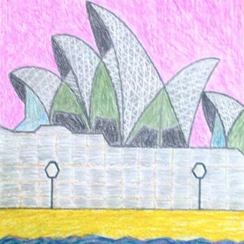 Painting titled "Sydney Opera House…" by Irina Rabeja, Original Artwork, Pastel