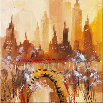 Pittura intitolato "New York Express 8" da Irina Rumyantseva, Opera d'arte originale, Acrilico