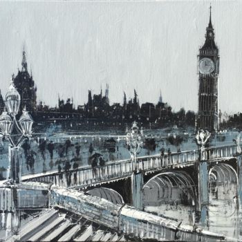 Painting titled "London Skyline C01N…" by Irina Rumyantseva, Original Artwork, Acrylic