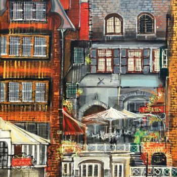 Malerei mit dem Titel "Ostend, Bruges" von Irina Rumyantseva, Original-Kunstwerk, Acryl