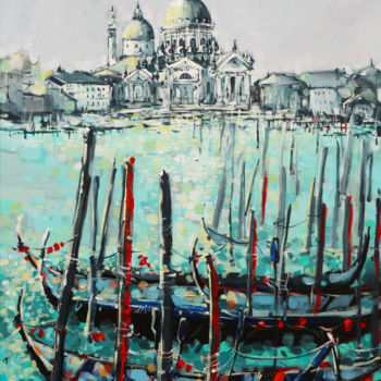 Pittura intitolato "St Mark's Basilica" da Irina Rumyantseva, Opera d'arte originale, Acrilico