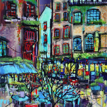 Картина под названием "Neal's Yard in Cove…" - Irina Rumyantseva, Подлинное произведение искусства, Акрил Установлен на Дере…