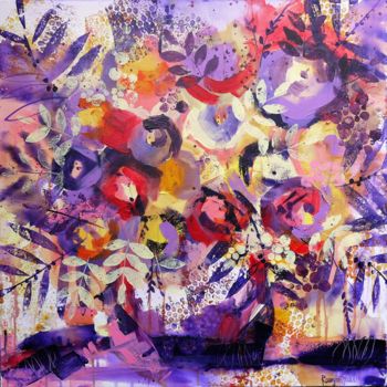 Pittura intitolato "Still Life Flowers…" da Irina Rumyantseva, Opera d'arte originale, Acrilico