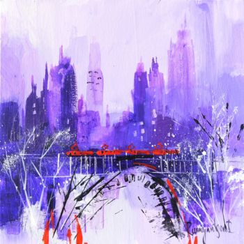 Malerei mit dem Titel "New York Express 12" von Irina Rumyantseva, Original-Kunstwerk, Acryl
