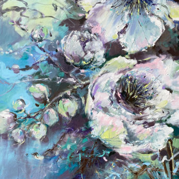 Pintura titulada "Flowers In The Midd…" por Irina Rumyantseva, Obra de arte original, Acrílico Montado en Bastidor de camill…
