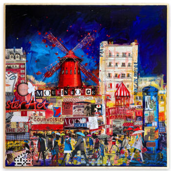 绘画 标题为“Moulin Rouge” 由Irina Rumyantseva, 原创艺术品, 丙烯 安装在木板上