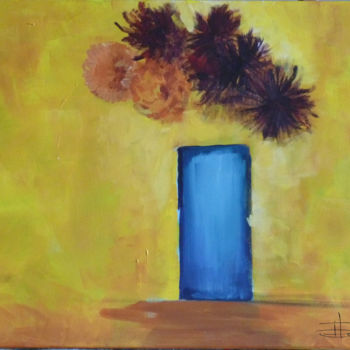 Painting titled "Chrysantheme" by Iryna Torres, Original Artwork, Acrylic