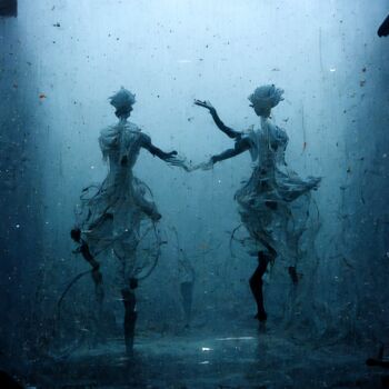 제목이 "Dancing Mannequins…"인 디지털 아트 Irio Lavagno로, 원작, AI 생성 이미지