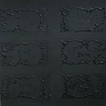 Pittura intitolato "Black square" da Iris White, Opera d'arte originale, Acrilico